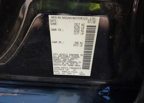 2018 Nissan Altima 2.5 S z USA, uszkodzony, nr VIN 1N4AL3APXJC286602